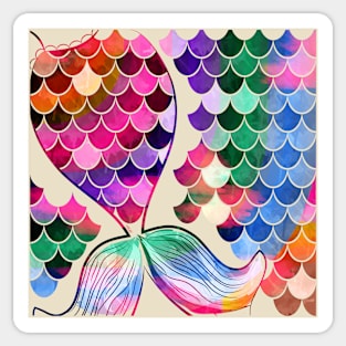 Colorful Mermaid Tail Sticker